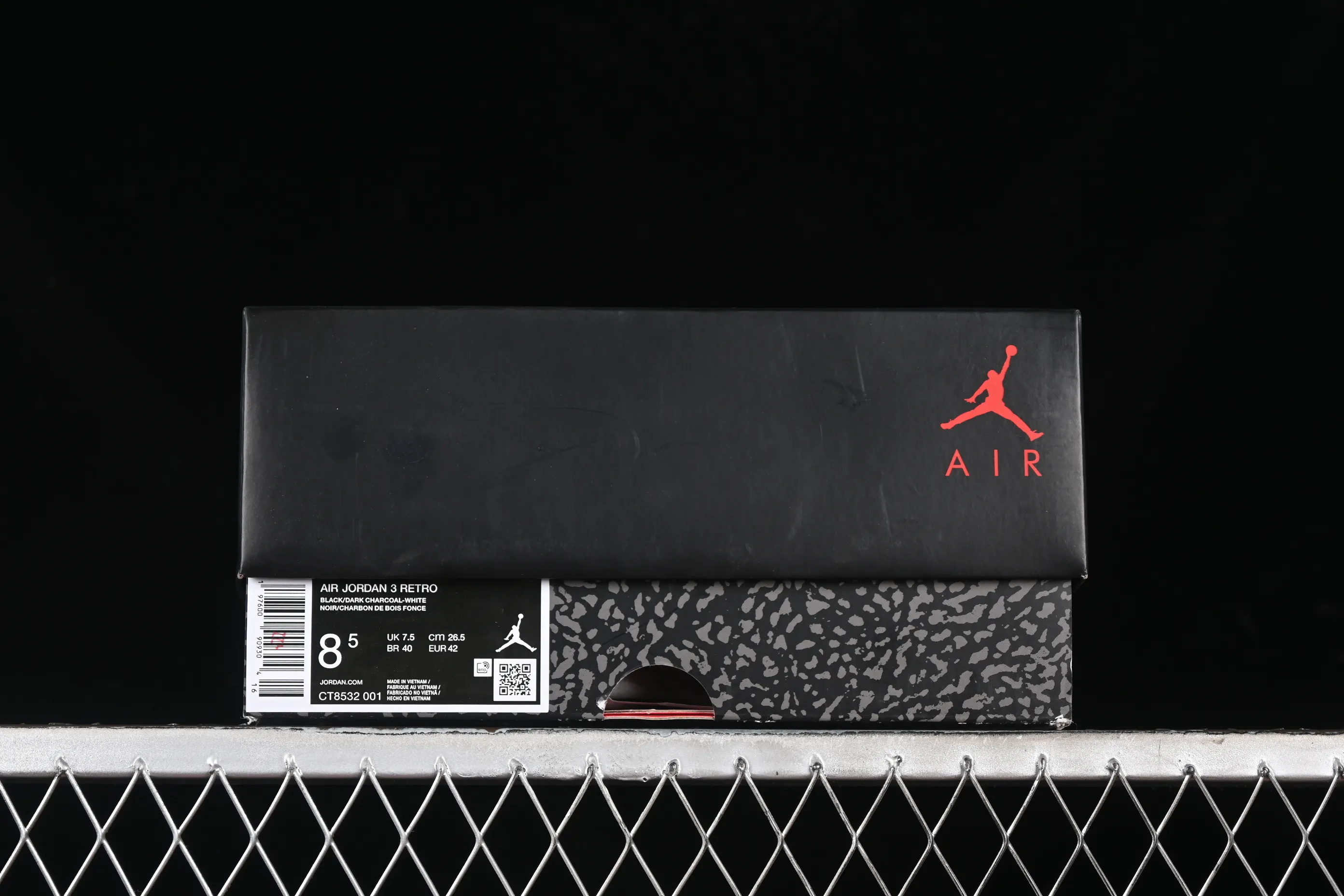 All categories Air Jordan Jordan series basketball shoes Air Jordan 3 OG version Air Jordan 3 Retro AJ3 Joe 3 midnight black retro basketball shoes CT8532-001
